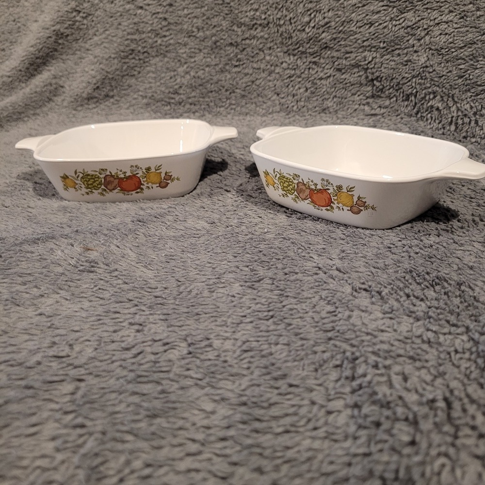 2- Corning Ware Spice Of Life‎ Casseroles P-41-B Vintage Set Casserole Dish